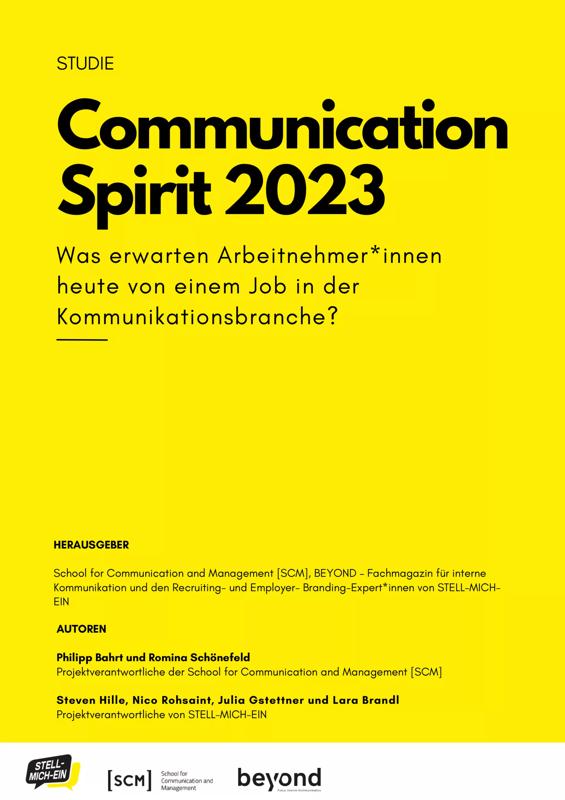 Communication Spirit 2023 – Was Mitarbeitende von der Kommunikationsbranche erwarten
