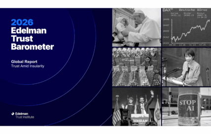 Edelman Trust Barometer 2026 mit gesellschaftlichen Motiven