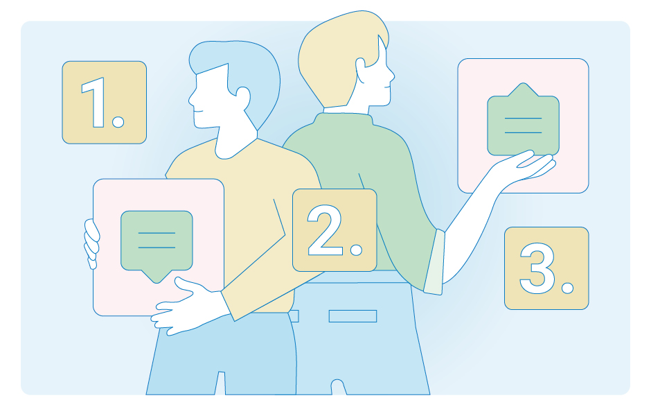 2 Menschen im digitalen Raum